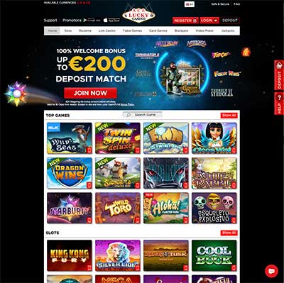 ACE Lucky Casino Website